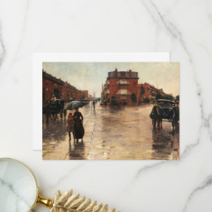 Carte De Remerciements Rainy Day, Boston par Childe Hassam