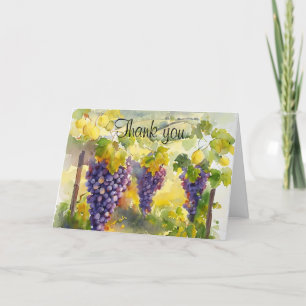 Carte De Remerciements Raisins de vigne rustique Citrons Italie Mariage