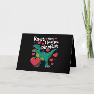 Carte De Remerciements Rawr Signifie Que Je T'Aime Dans Dinosaur T Rex Va