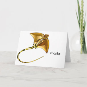 Carte De Remerciements Ray de montage Gold Manta