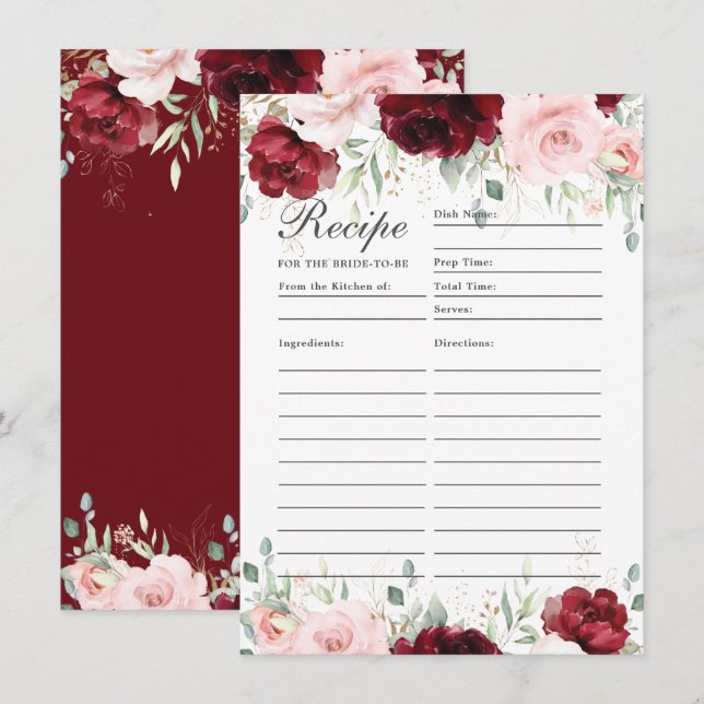 Carte De Remerciements Recette Florale Rose Brousse De Bourgogne Pour Car (Devant / Derrière)