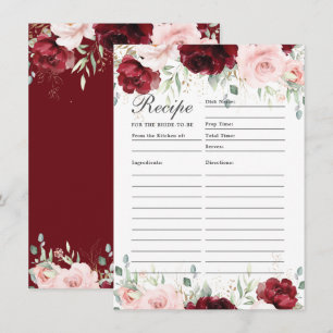 Carte De Remerciements Recette Florale Rose Brousse De Bourgogne Pour Car