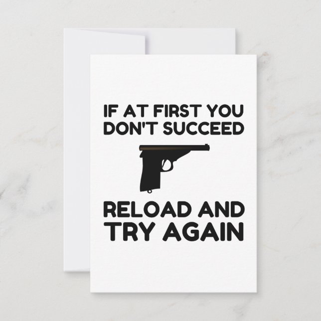 Carte De Remerciements Recharger l'arme (Devant)