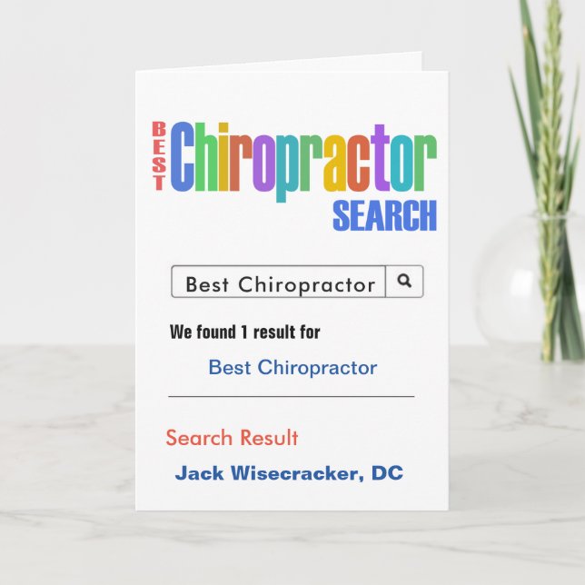 Carte De Remerciements Recherche sur les meilleurs chiropraticiens (Devant)