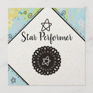 Carte De Remerciements récompense supérieure abstraite d'appréciation des