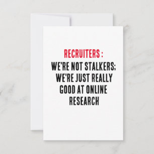 Carte De Remerciements Recruteurs : Nous ne sommes pas marcheurs, nous so
