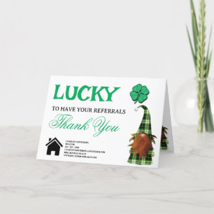 Carte De Remerciements Référence d'agent immobilier pour la Saint-Patrick