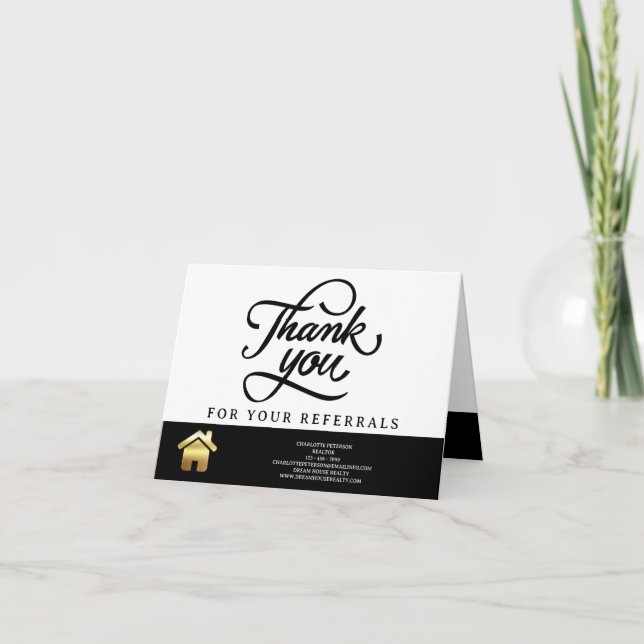 Carte De Remerciements Référentiel immobilier moderne (Devant)