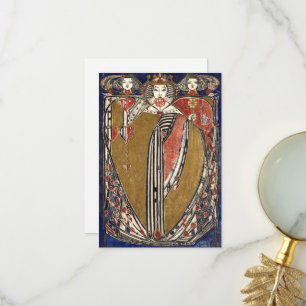 Carte De Remerciements Reine des coeurs par Margaret Macdonald Mackintosh