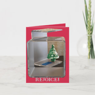 Carte De Remerciements Réjouissez-vous, Oh venez Emmanuel CHRISTMAS arbre