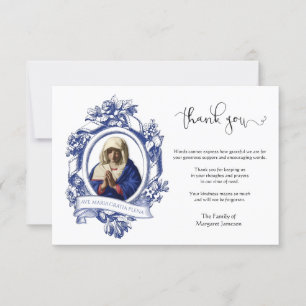 Carte De Remerciements Religious Catholic Virgin Mary Condolence