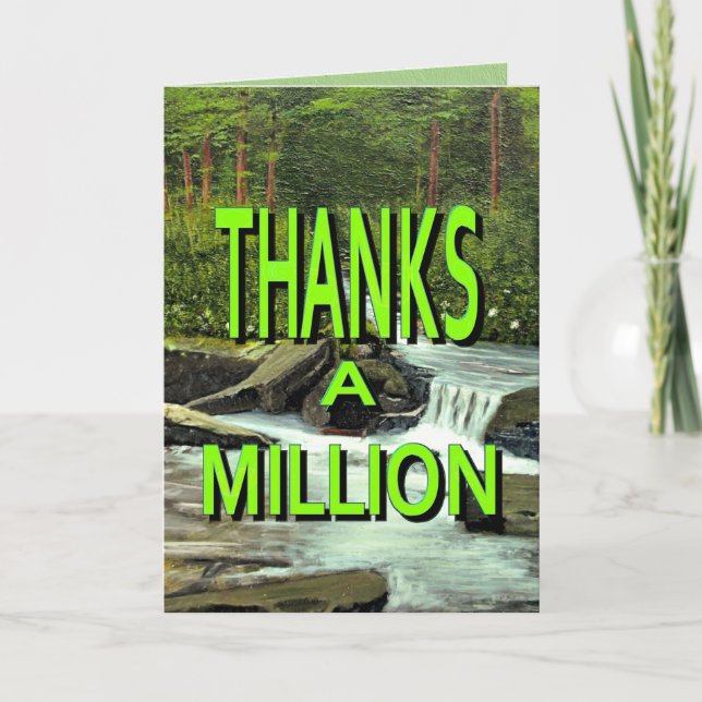 Carte De Remerciements REMERCIE MILLION de carte, par Bob Hall (Devant)
