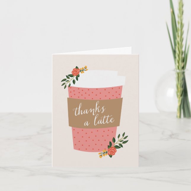 Carte De Remerciements Remercie un Latte (Devant)