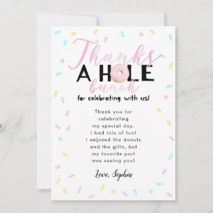 Carte De Remerciements Remercie une fête d'anniversaire entière de thème