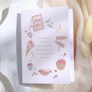 Carte De Remerciements Remerciement Baby Shower Marché de Producteurs Loc