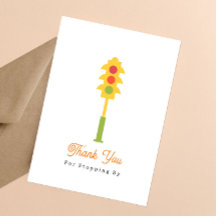 Remerciement Baby Shower Retro Stop Light