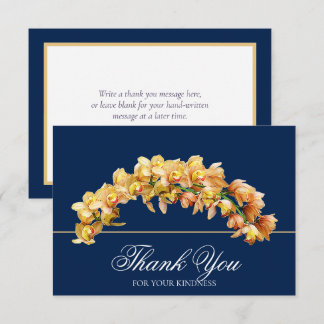 Carte De Remerciements Remerciement Chic Fleur d'Orchidée Botanique Arc