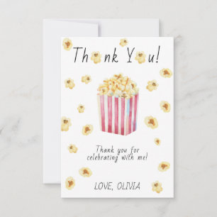 Carte De Remerciements Remerciement d'anniversaire pour popcorn d'été aqu