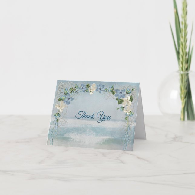 Carte De Remerciements Remerciement de Baby Shower de mariage à l'aquarel (Devant)