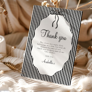Carte De Remerciements Remerciement de Baby Shower pour un bébé avec un j