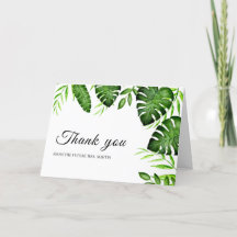 Remerciement de Baby Shower Tropical