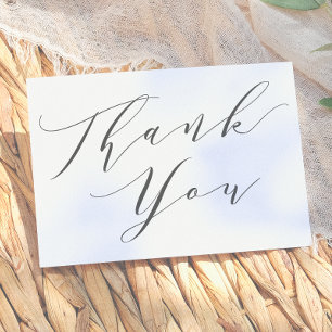 Carte De Remerciements Remerciement de calligraphie de script minimaliste