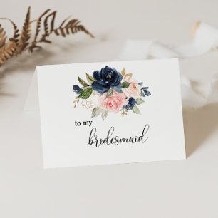 Carte De Remerciements Remerciement de demoiselle d'honneur florale d'aut