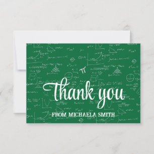 Carte De Remerciements Remerciement de fin d'études de mathématiques en é