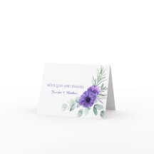 Remerciement de l'anémone violette à l'aquarelle