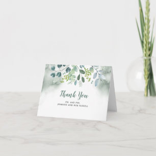 Carte De Remerciements Remerciement de mariage avec verdure
