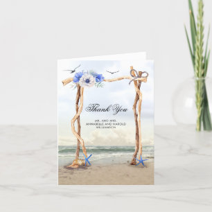 Carte De Remerciements Remerciement de mariage Beach Arbor