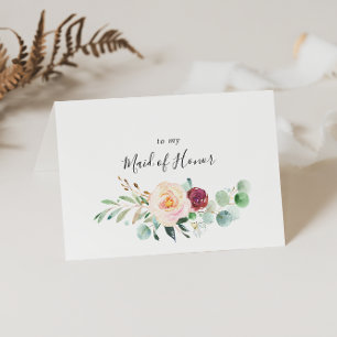 Carte De Remerciements Remerciement de mariage contemporain Eucalyptus