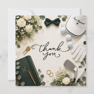 Carte De Remerciements Remerciement de mariage de golf
