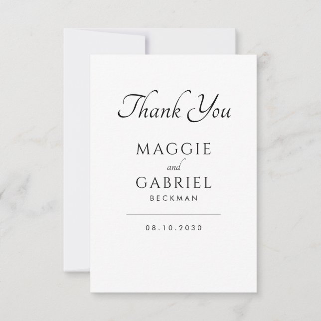 Carte De Remerciements Remerciement de mariage floral rose poussiéreux de (Devant)