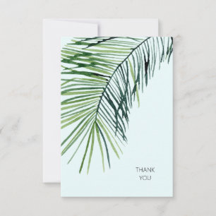 Carte De Remerciements Remerciement de mariage glace bleue palmier tropic