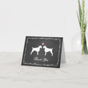 Carte De Remerciements Remerciement de mariage pour Pointer à poil dur al