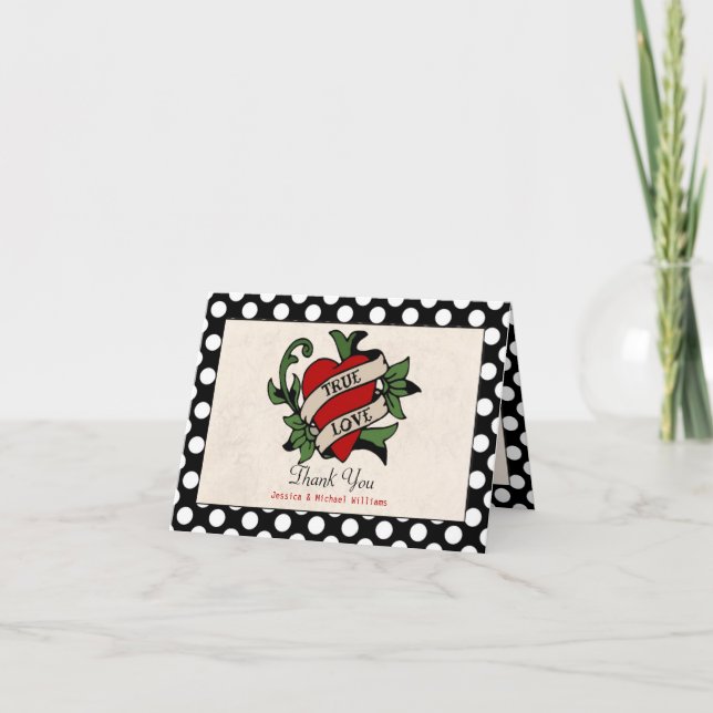 Carte De Remerciements Remerciement de mariage Rockabilly (Devant)