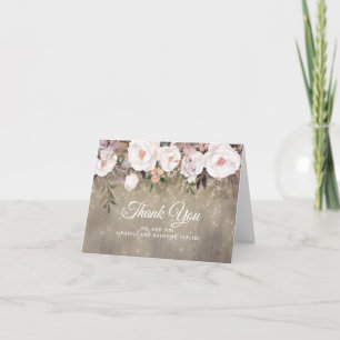 Carte De Remerciements Remerciement de mariage rustique floral