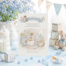 Remerciement de Mice pour Baby Shower Fantaisiste