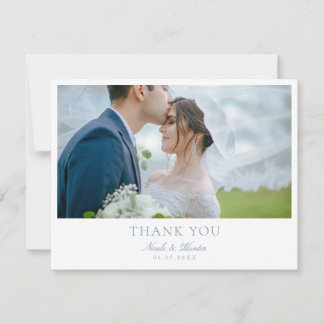 Carte De Remerciements Remerciement de photo de mariage de calligraphie c