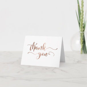 Carte De Remerciements Remerciement élégant avec écriture sur faux papier