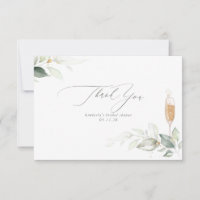 Remerciement élégant de verdure pour Baby Shower d