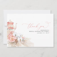 Remerciement Fête de Mariage Fleur Rose Herbe des 