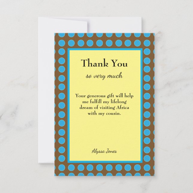 Carte De Remerciements Remerciement Personnalisé Texte Modifiable Toute O (Devant)