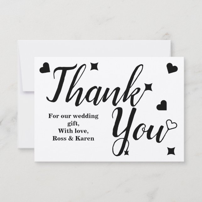Carte De Remerciements Remerciement Personnalisé Typographie Rustique Sim (Devant)