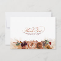 Remerciement petit Boho floral en terre cuite