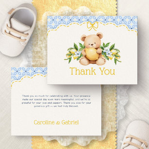 Carte De Remerciements Remerciement pour Baby Shower Amalfi Lemon Italian