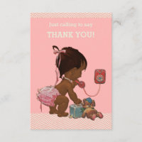 Remerciement pour Baby Shower Bébé Ethnique au Tél
