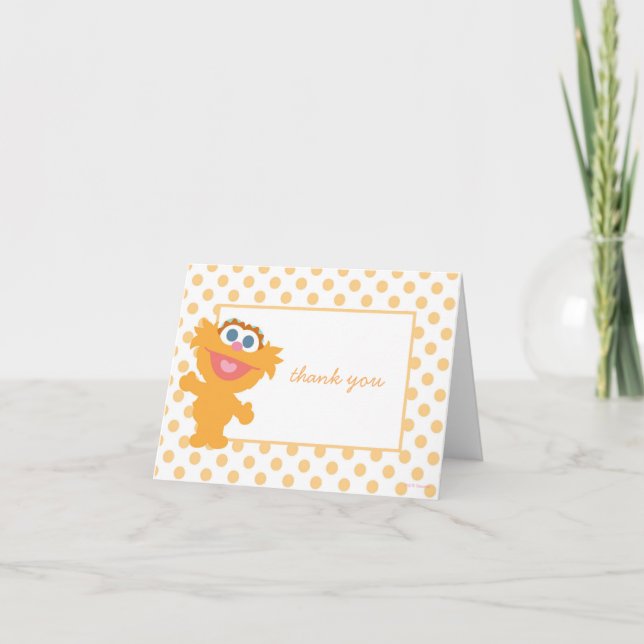 Carte De Remerciements Remerciement pour Baby Shower de Zoe (Devant)