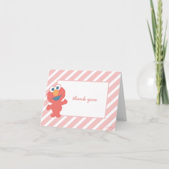 Carte De Remerciements Remerciement pour Baby Shower Elmo (Devant)